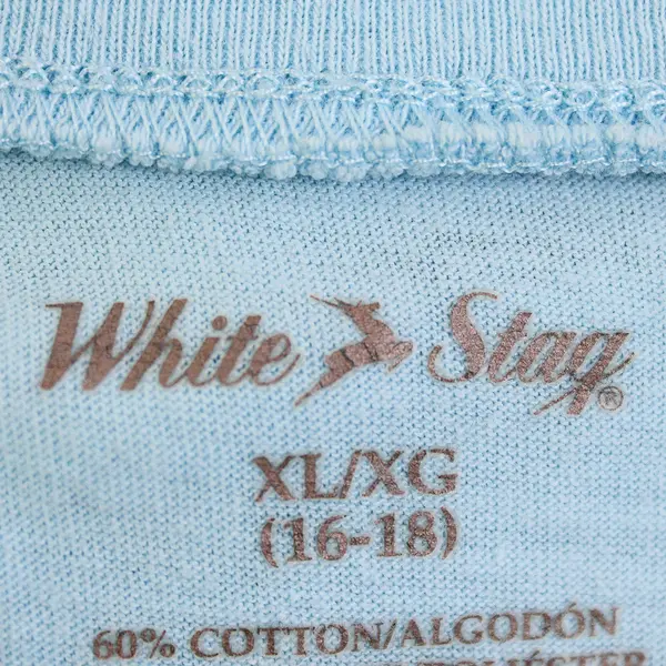 White Stag Blue Floral Pattern Short Sleeve T-Shirt Women's Size XL