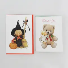 Lot of 2 VTG Current Inc. Morehead Holiday Cards with Envelopes