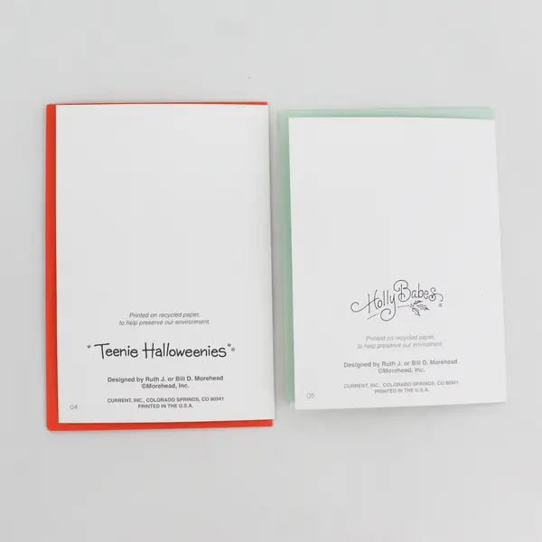 Lot of 2 VTG Current Inc. Morehead Holiday Cards with Envelopes