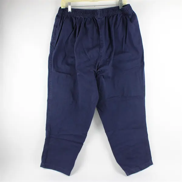 Woman Within Women's 18W Petite Dark Blue Elastic Waist Pull On Pants