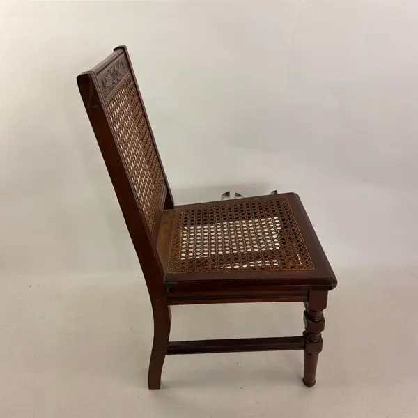 Vintage Louis XVI Style French Cane Accent Chair Carved- Local Pickup Only