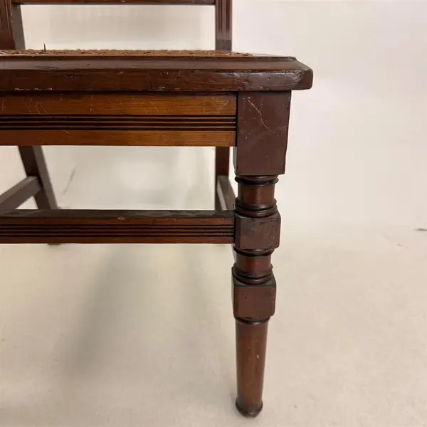 Vintage Louis XVI Style French Cane Accent Chair Carved- Local Pickup Only