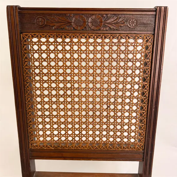 Vintage Louis XVI Style French Cane Accent Chair Carved- Local Pickup Only