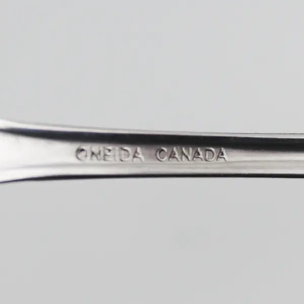 Oneida Silver Falkirk Pattern Stainless Med Cold Meat Serving Fork 8.5" Rare HTF
