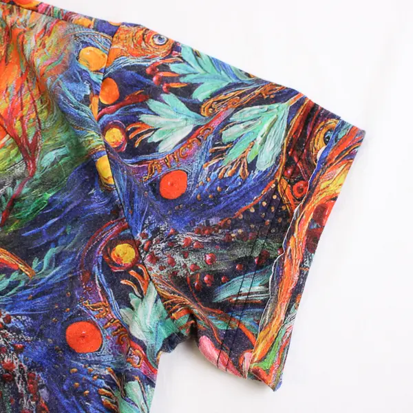 Just Fashion Now Multicolor Abstract Pattern Short Sleeve T-Shirt Womens Size XL