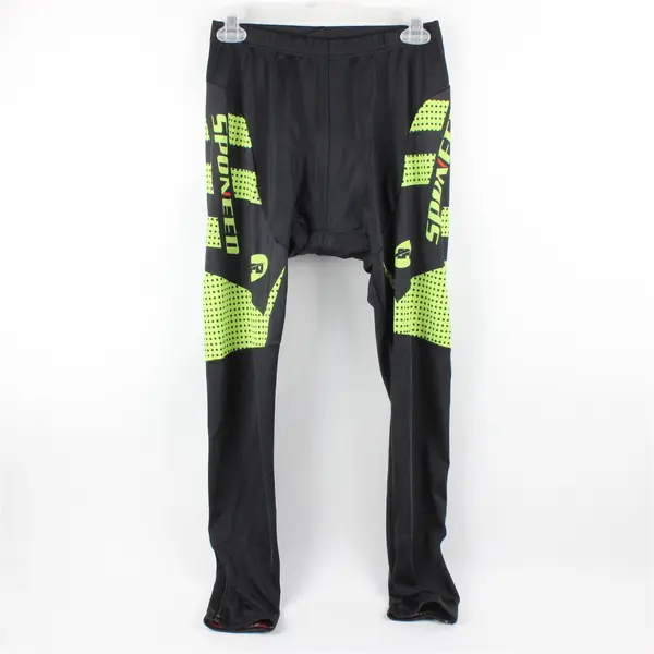 Sponeed Black and Green Cycling Pants Size Medium