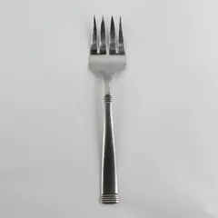 New Traditions Flatware Unknown Rare Pattern 18/8 SS Serving Fork 8.5" Good