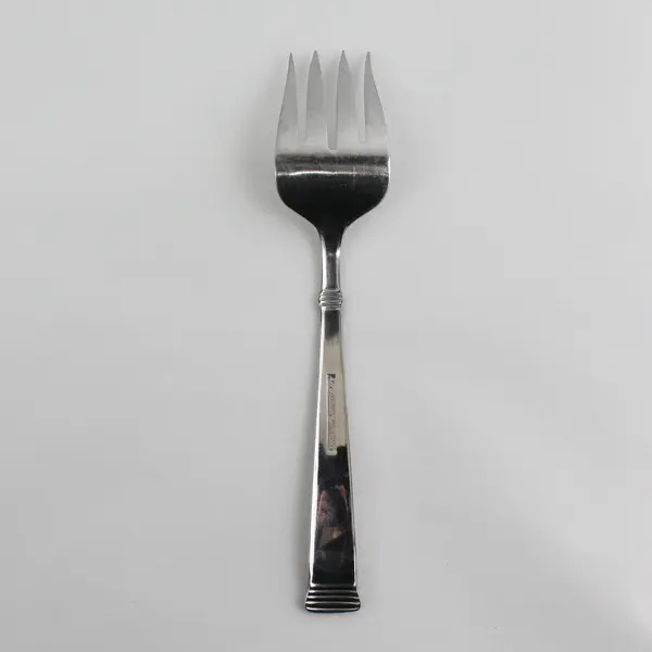 New Traditions Flatware Unknown Rare Pattern 18/8 SS Serving Fork 8.5" Good