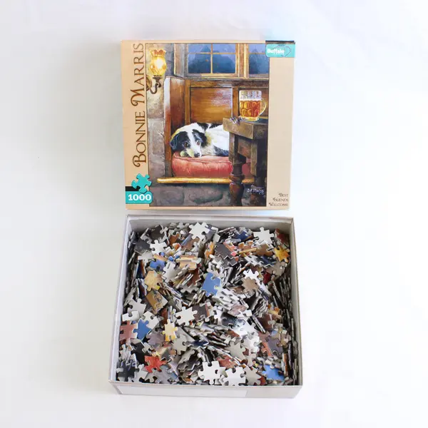 Bonnie Marris Best Friends Are Welcome 1000 Pc Jigsaw Puzzle, 27"x20" Complete
