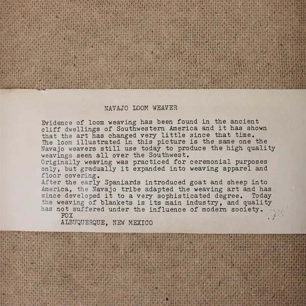 Vintage Navajo Sand-Style Loom Weaving Framed Art 14.5x11.75 Southwest