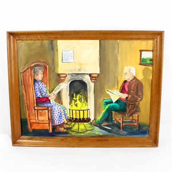 Dane Kennedy Oil Painting "Quiet Evening" 1967 21x27in Mid-Century Canvas