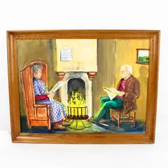 Dane Kennedy Oil Painting "Quiet Evening" 1967 21x27in Mid-Century Canvas