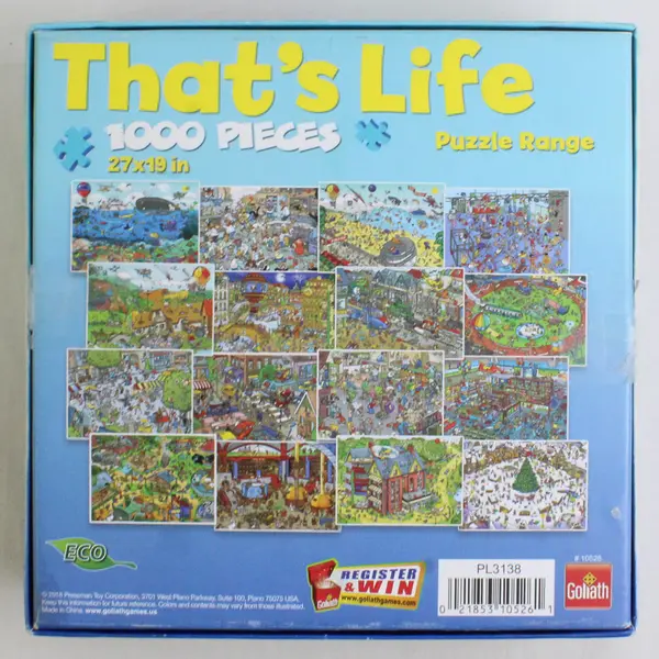 Goliath That's Life: The Brewery Pub Jigsaw Puzzle 1,000pc 27"x19", Complete 