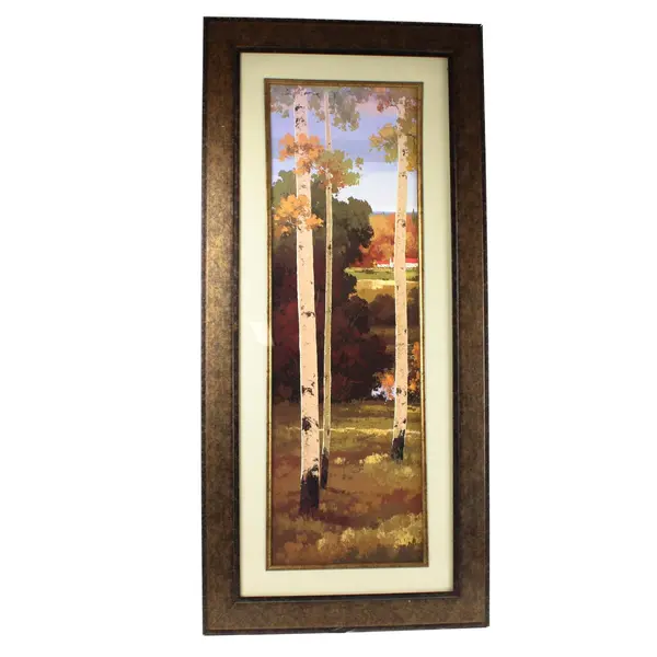 Henry Kim 'Morning Calm I' Framed Oil Print 21 x 45 in