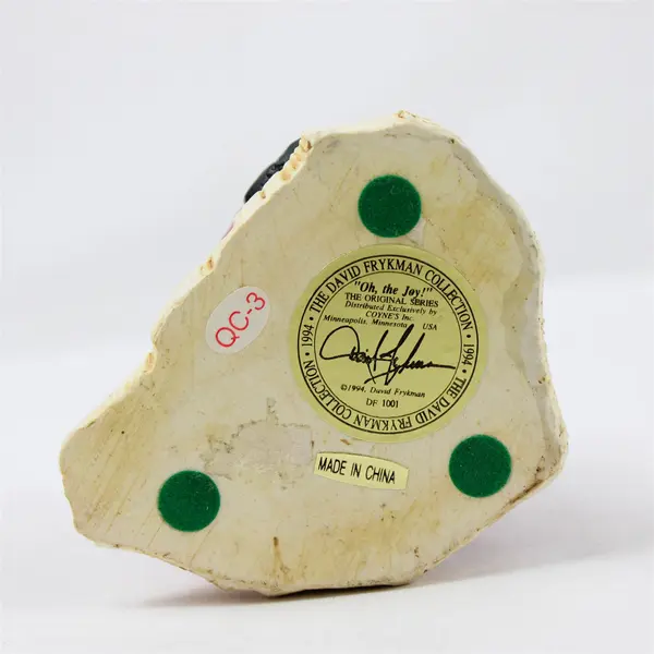 David Frykman Collection Happy Sitting Santa Figurine "Oh, The Joy!" 5" 1994