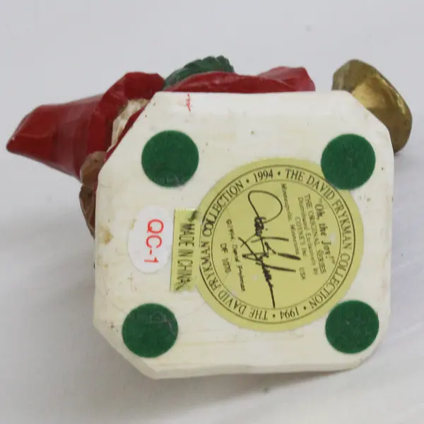 David Frykman Collection Santa Figurine Playing A Trumpet "Oh, The Joy!" 5" 1994