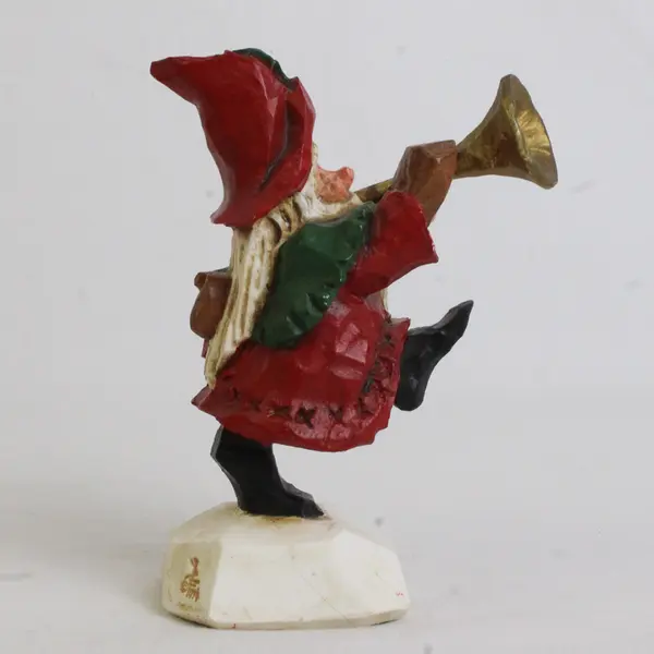 David Frykman Collection Santa Figurine Playing A Trumpet "Oh, The Joy!" 5" 1994