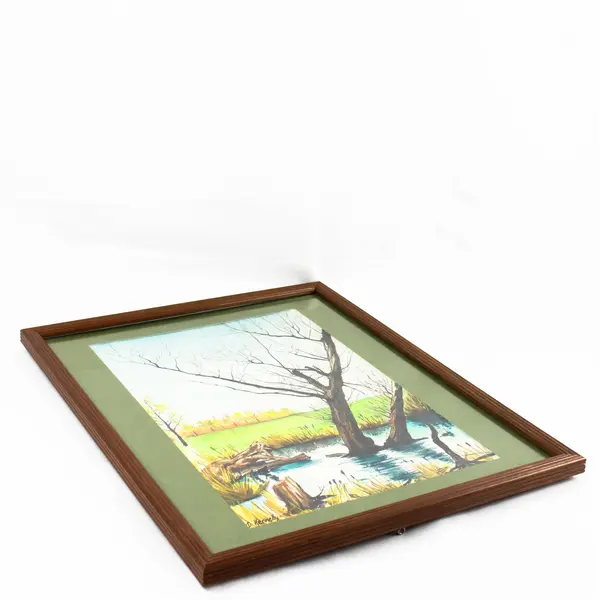 Framed Watercolor Painting on Paper by D. Kennedy - Wall Art