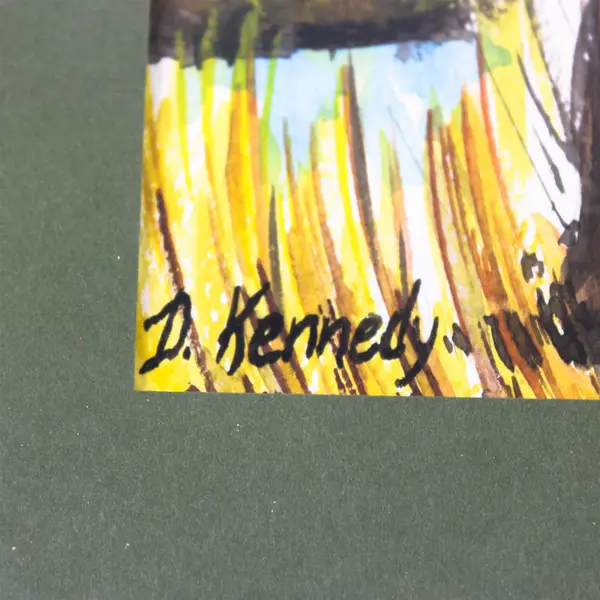 Framed Watercolor Painting on Paper by D. Kennedy - Wall Art