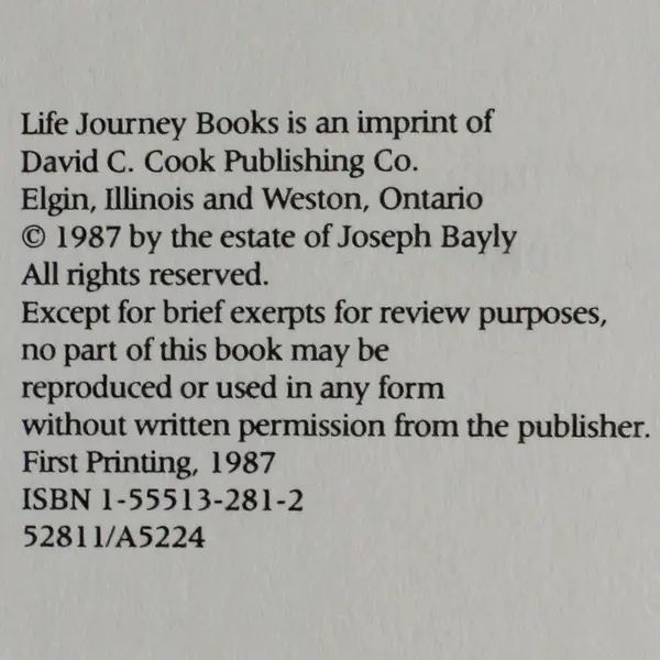 Psalms of My Life HC Book by Joseph Bayly, 1987