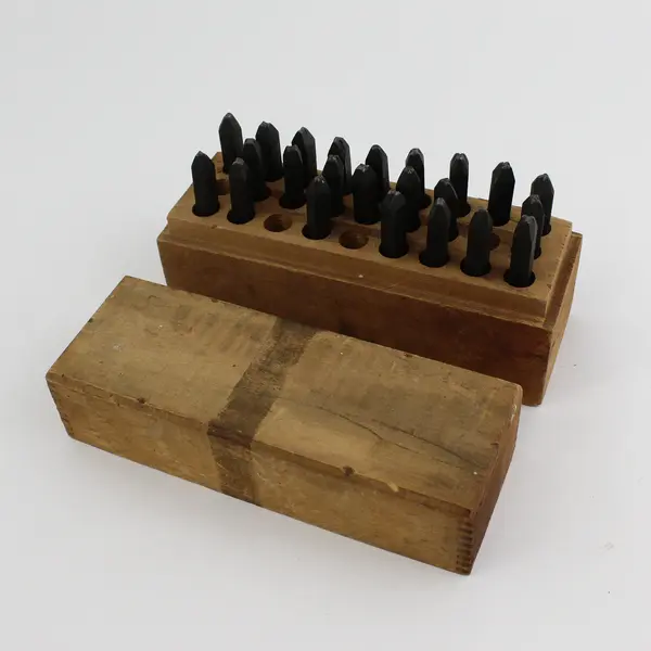 Vtg Machinist Steel Alphabet Tool Metal Die Punch Set A-Z Incomplete