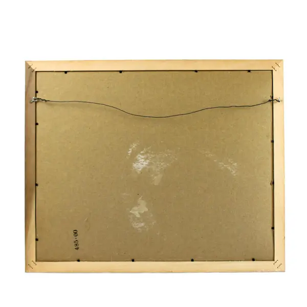 Original Framed Watercolor Pond Scene on Paper 18x22 Ready to Hang