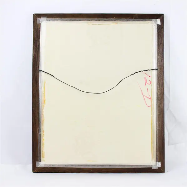 Framed Watercolor Original Bridge Scene by D. Kennedy 