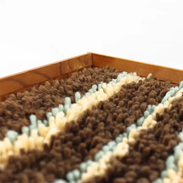 Vintage Southwestern Pottery Scene  Latch Hook Framed 30x21