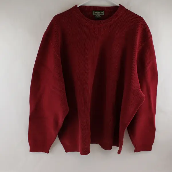 Eddie Bauer Solid Red Color Long Sleeve Knit Sweater Women's Size 3XL