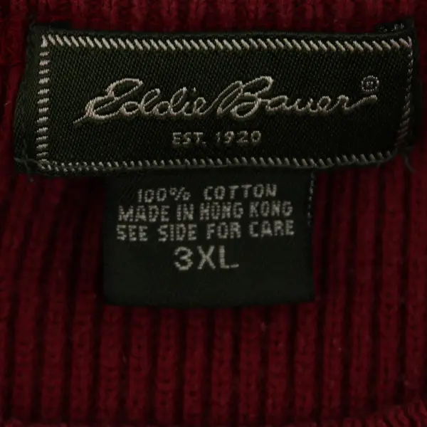 Eddie Bauer Solid Red Color Long Sleeve Knit Sweater Women's Size 3XL