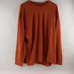 Eddie Bauer Solid Orange Color Long Sleeve T-Shirt 100% Cotton Women's Size 3XL