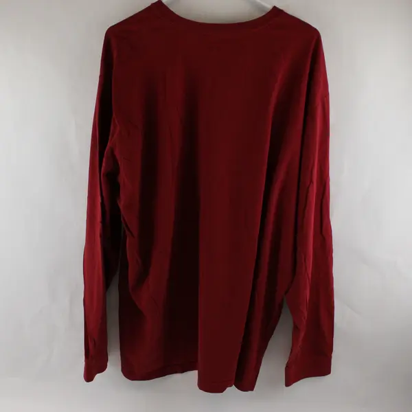Eddie Bauer Solid Red Color Long Sleeve T-Shirt 100% Cotton Women's Size 3XL