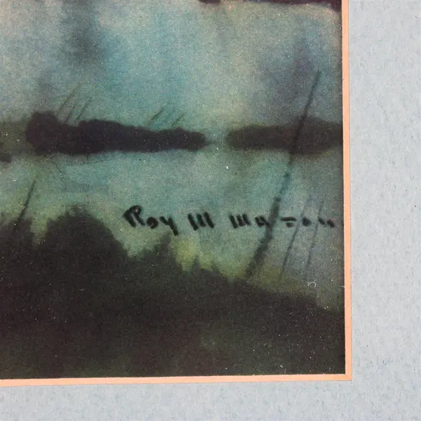 Roy M. Mason 3 Mallards Watercolor Print 23x27 Used Artwork