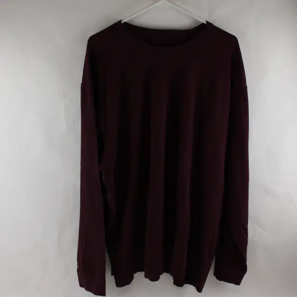 Eddie Bauer Solid Purple Color Long Sleeve T-Shirt 100% Cotton Women's Size 3XL