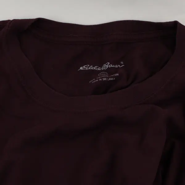 Eddie Bauer Solid Purple Color Long Sleeve T-Shirt 100% Cotton Women's Size 3XL