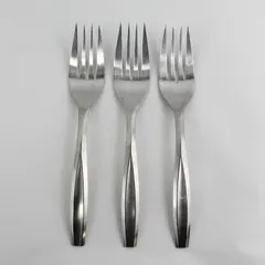 Lot of 3 Gourmet Settings Beam Pattern 18/10 SS Serving Forks 10" Rare HTF Piece