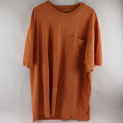 Duluth Trading Solid Orange Color Short Sleeve T-Shirt 100% Cotton Mens Size 3XL