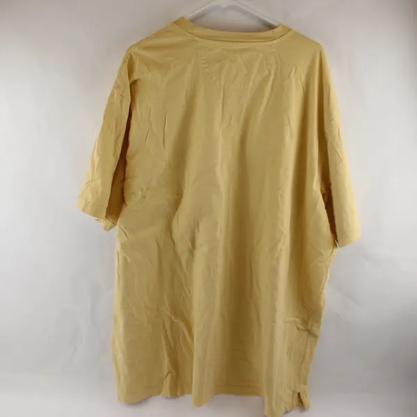 Duluth Trading Solid Yellow Color Short Sleeve T-Shirt 100% Cotton Men' Size 3XL