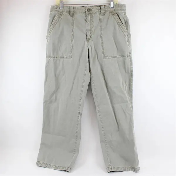 Eddie Bauer Gray Wide-Leg Pants Men's Size 35 x 32
