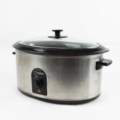 6-Quart Manual Slow Cooker Crockery Oval Ceramic Insert Dishwasher Safe