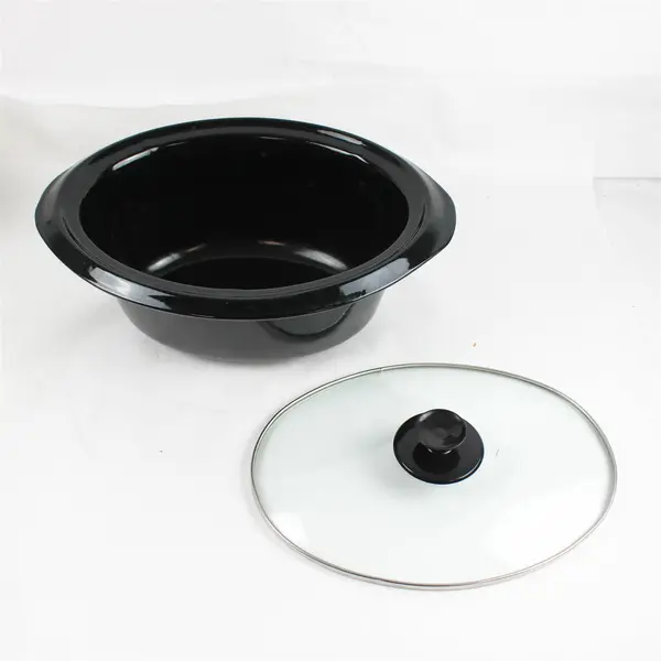 6-Quart Manual Slow Cooker Crockery Oval Ceramic Insert Dishwasher Safe