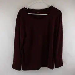A.n.a Red & Black Speckled Long Sleeve T-Shirt Women's Size XL