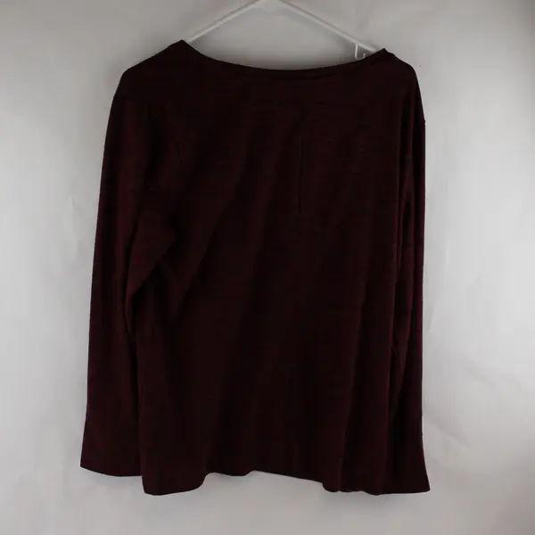 A.n.a Red & Black Speckled Long Sleeve T-Shirt Women's Size XL