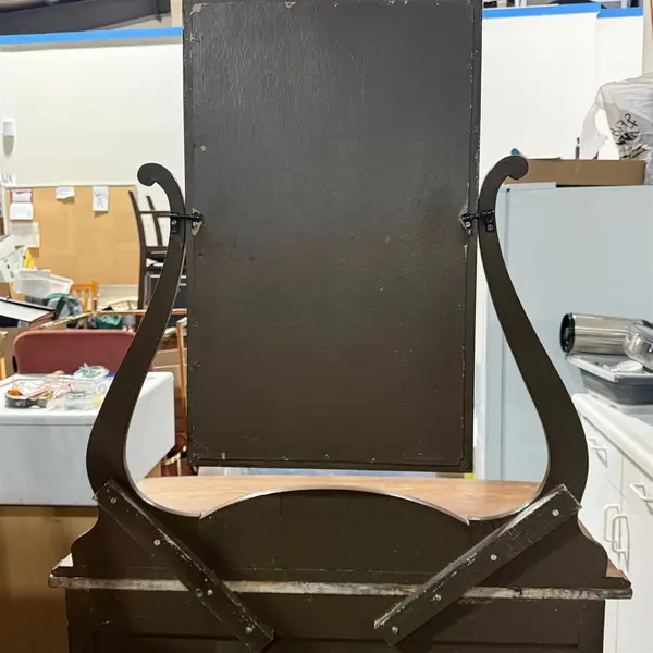 Vintage Victorian Style Wood Dresser Swivel Mirror (Flawed)- Local Pickup Only