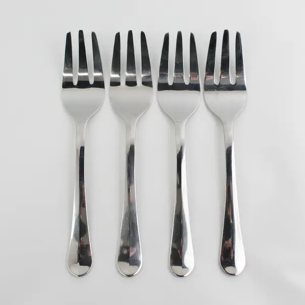 Lot Of 4 Gourmet Settings Celebration Pattern 18/C SS Serving Forks 10" Rare HTF