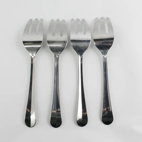Lot Of 4 Gourmet Settings Celebration Pattern 18/C SS Serving Forks 10" Rare HTF