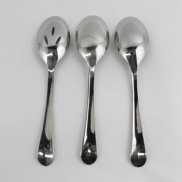 Lot Of 3 Gourmet Settings Celebration Pat 18/C SS Serving Spoons 10" Rare HTF
