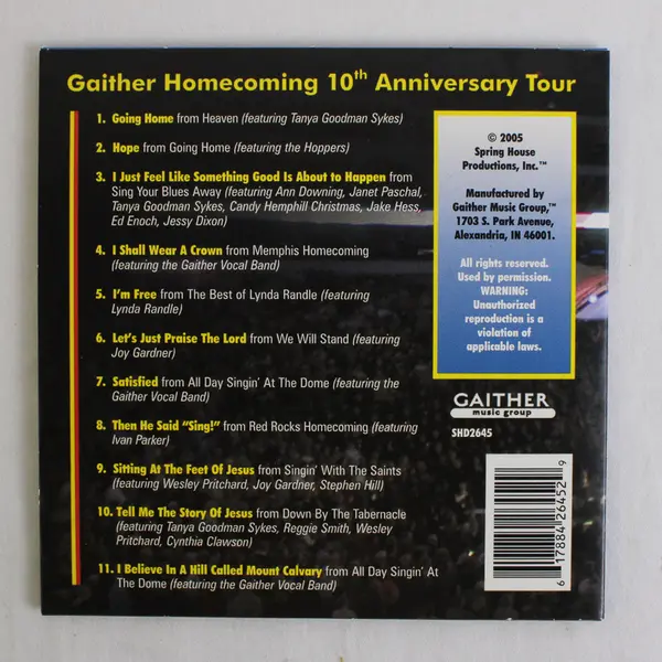 Gaither Homecoming 10th Anniversary Tour: Ten (CD, 2005) Christian