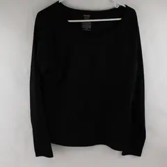 Danskin Now Solid Black Color Long Sleeve Shirt Activewear Women's Size XL