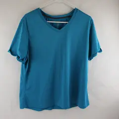 Athletic Works Solid Blue Color Short Sleeve Shirt Activewear Men's Size XL